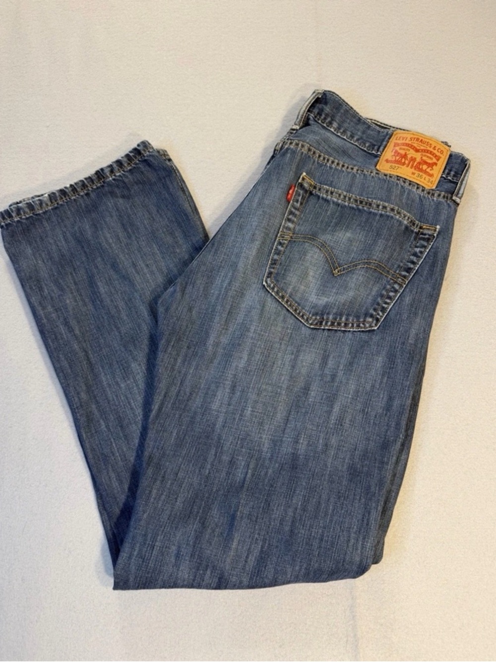 Levi’s 527 Men’s Jeans 36x34 Slim Bootcut Blue Denim Medium Wash Levis